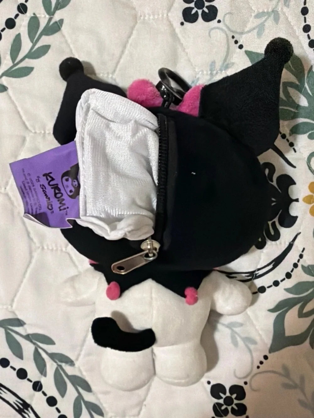 Kuromi Pink & Black Plush Toy - Cute Sanrio-Inspired Character